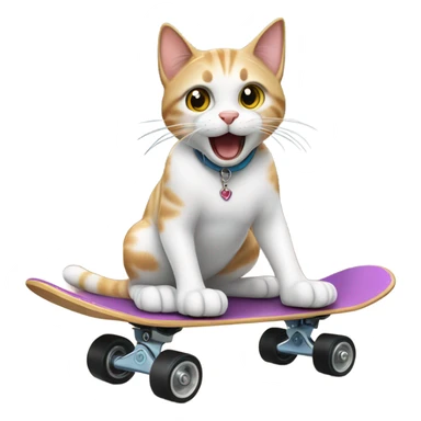 Cat on a skateboard  sticker