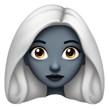 Lady vampire with blue Eyes and long black hair sticker