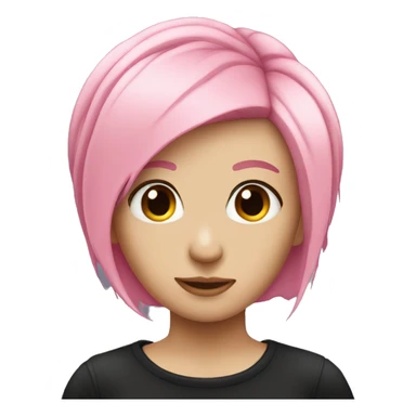 Pink hair emo girl sticker
