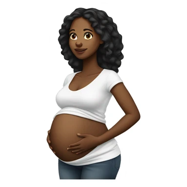 Pretty pregnant black women sticker