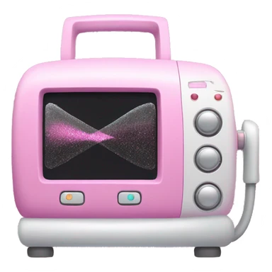 Pink ombre ultrasound machine with glitter sticker