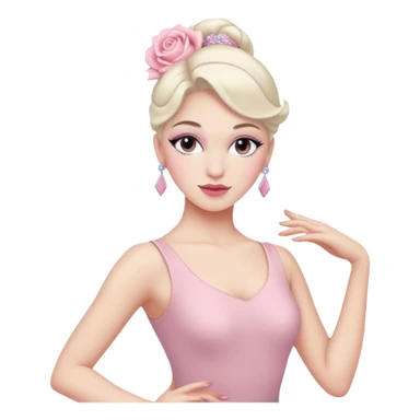 Tins pastels rose Danseuse de jazz contemporain à la peau blanche  sticker