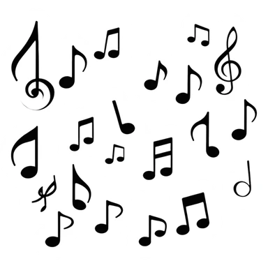 Composer and music notes sticker