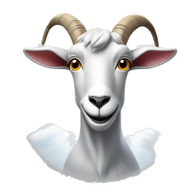 goat and a cloud above his head with brussels airlines logo sticker