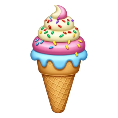 ice cream with sprinkles sticker