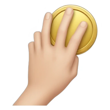 Hand with a token  sticker