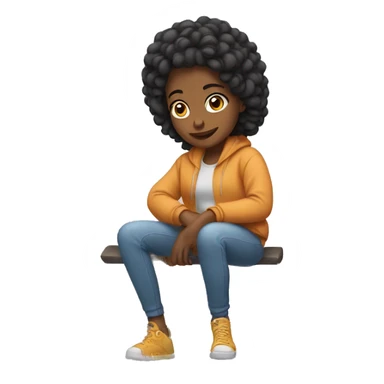 a girl being chill sticker