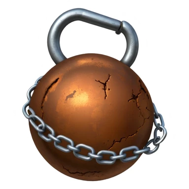 ball and chain simple sticker