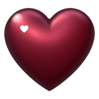 burgundy heart made out of metal sticker