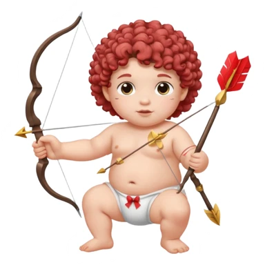 cupid as white baby sticker