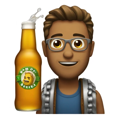 Jarof beer wit soda sticker