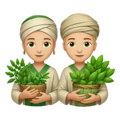 Ancient Healers with herbs  sticker