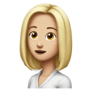 emily face heart eyes drooling  sticker