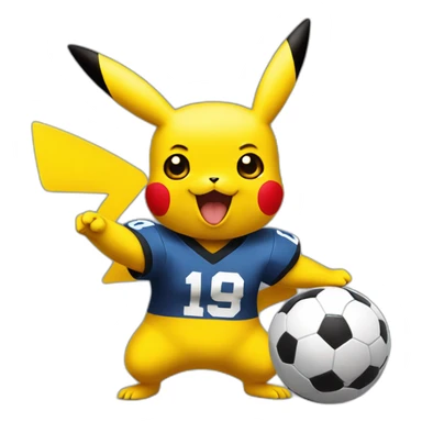 pikachu joue au football sticker