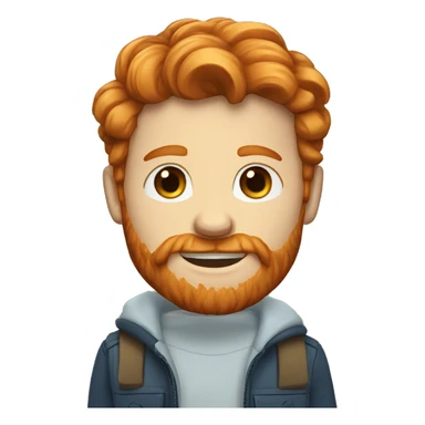 Ginger man with beard and blue eyes sticker