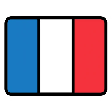 French flag with blue, white, and red vertical stripes sticker