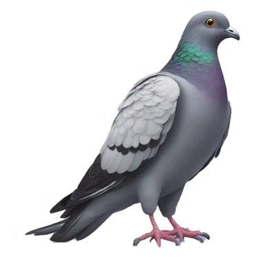 a pigeon with converse sneakers instead of claws sticker