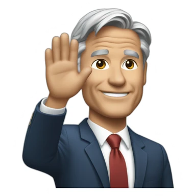 Jerome powell, waving hand sticker