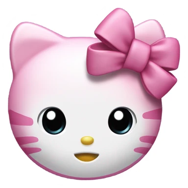 hello kitty rolling her eyes sticker