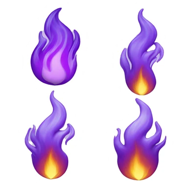 Purple flame heart emoji sticker