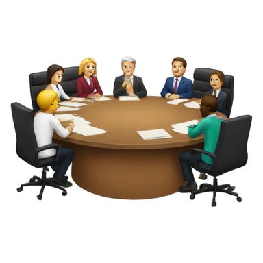 Board meeting round table sticker
