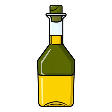 Olive oil bottle, Mediterranean anti-inflammatory ingredient sticker