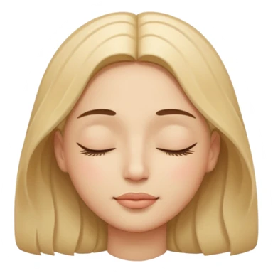 face icon feels safe, with closed eyes sticker