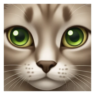 brown ragdoll cat with green eyes sticker