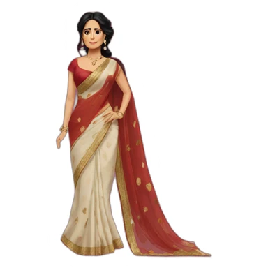 Salma Hayek sari sticker