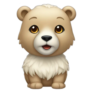 eisbär-mit-mantel sticker