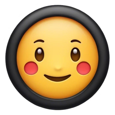 A emoji with circle filled with black color and a white tick in middle of the circle sticker