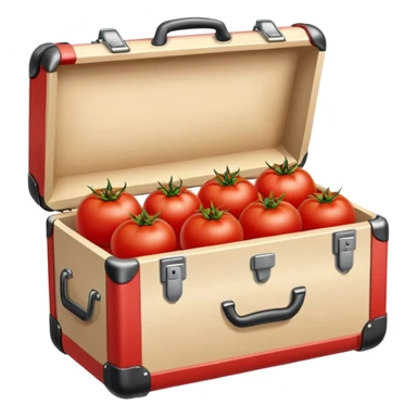 koffer mit Tomate drauf gezeichnet sticker