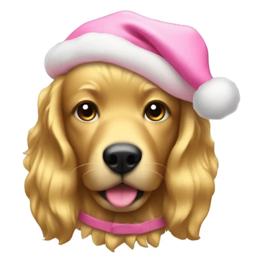Golden with pink christmas head  sticker