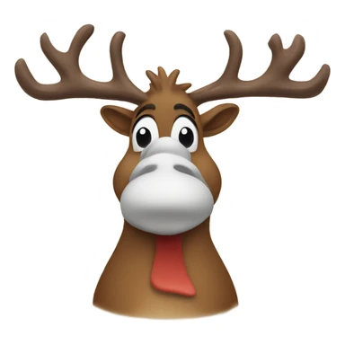 Reindeer Duck facing forward  sticker
