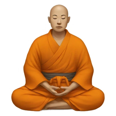monk meditation  sticker