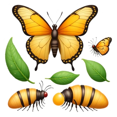 butterfly life cycle  sticker