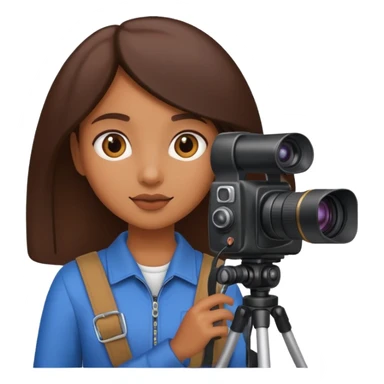 Brown Girl with Video Camera  sticker