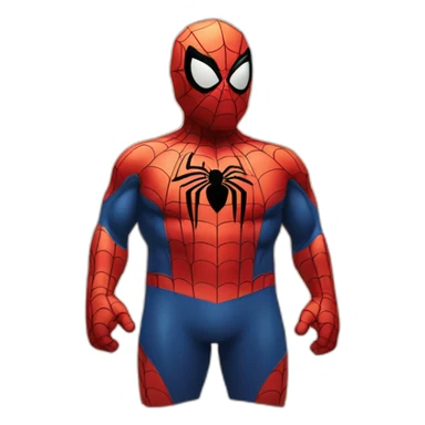 Fat-spiderman-on-desert-island sticker