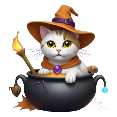 Cat doing witchcraft sticker