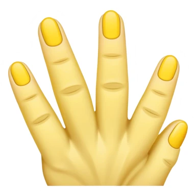 Tre fingers, coloured yellow  sticker