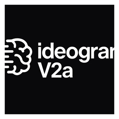 recreate this logo with text of "ideogram V2a" sticker