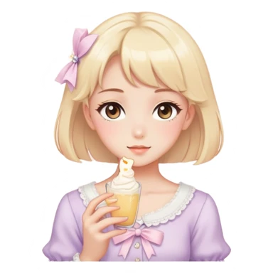 Pastel warm-colored romantic vintage gorgeous beautiful lush sensual sweet cute anime sparkly Moonlight date sticker