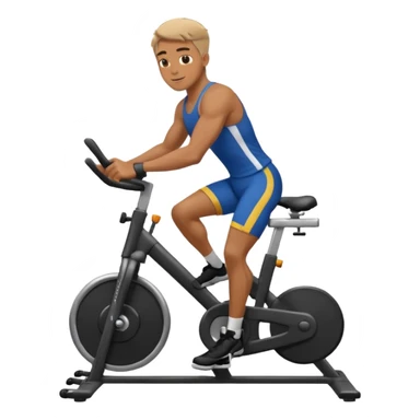 man on a gym bike sticker