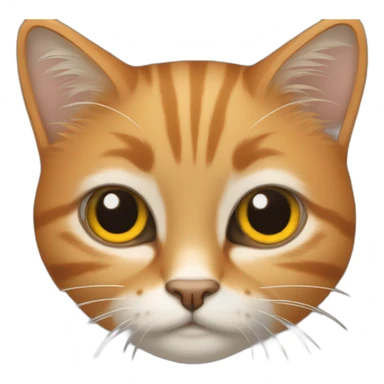 gato naranja pelo largo sticker