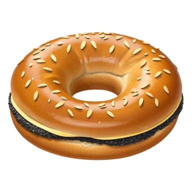 poppy bagel sticker