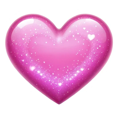 pink heart with sparkles sticker