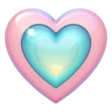 pastel heart with a soft pastel gem sticker