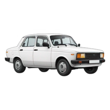 White lada old sticker