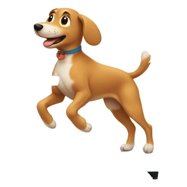 Dog running on treadmill  sticker