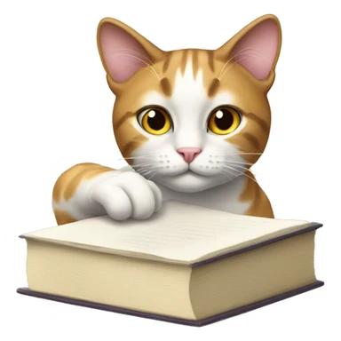 Studious cat sticker